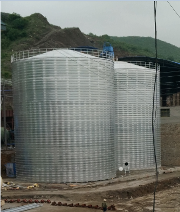 开原粮食钢板仓的安装全过程不用热焊接